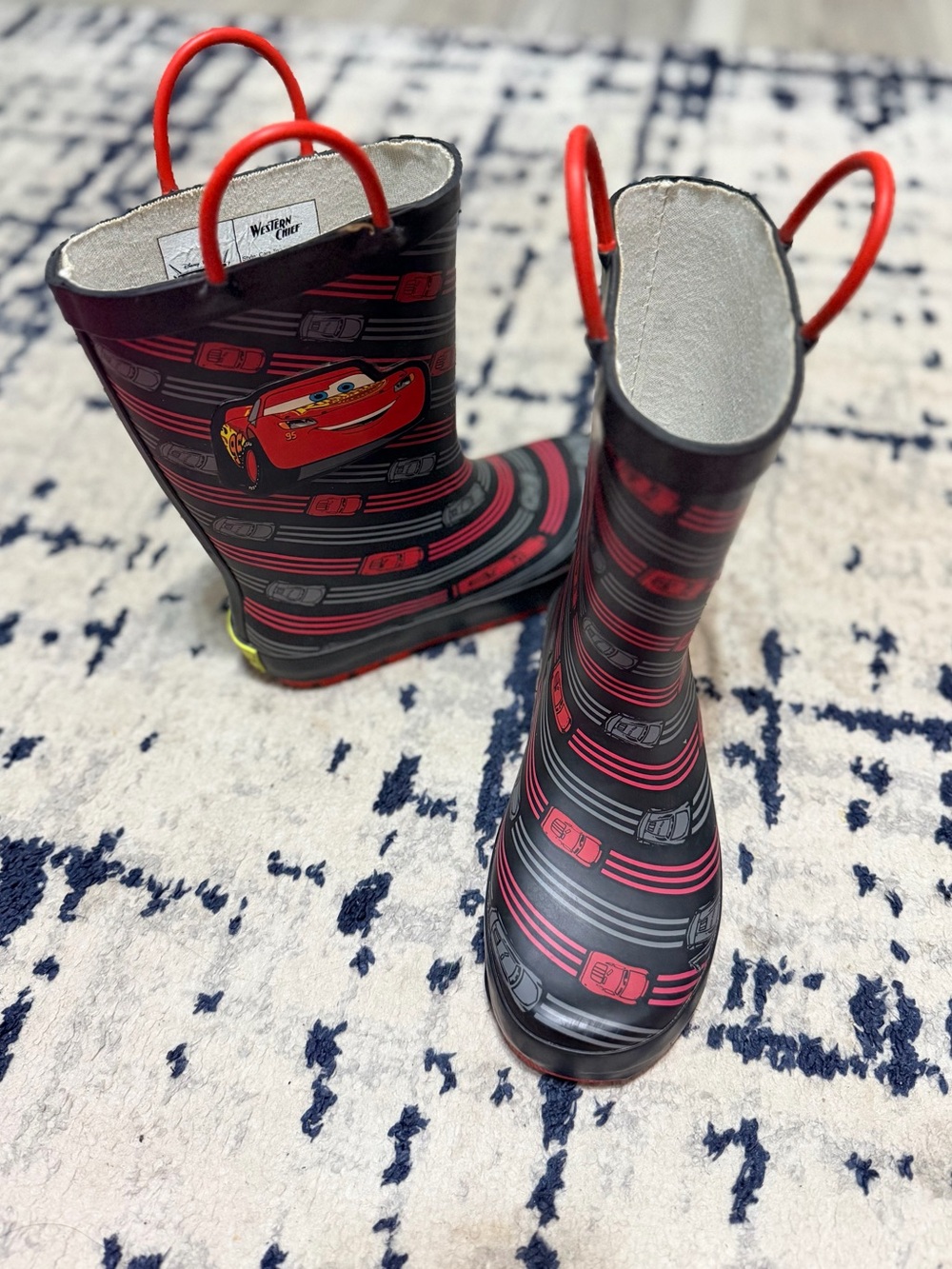 Disney Kids Lightning McQueen western chief-cars Rain Boots 13